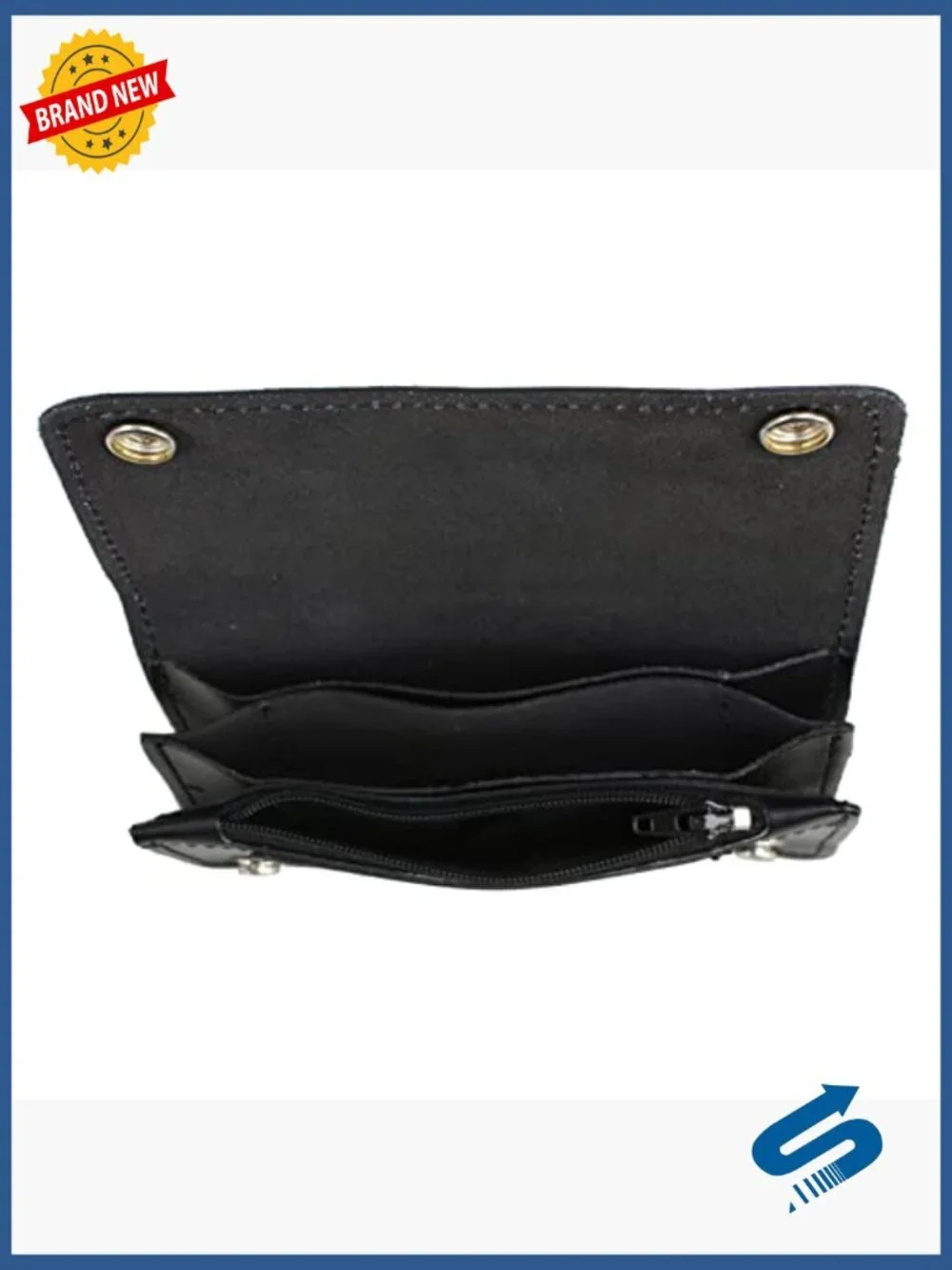 Bi-Fold Anti-Theft Leather Wallet with Removable Chain 14